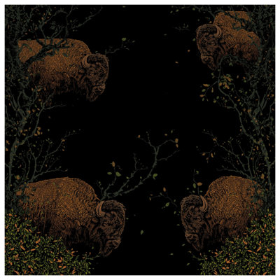 Coussins Buffalo In Woodland Scene