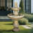 Fountains | 47.2" 2-Tier Outdoor Fountain for Garden Patio Backyard | Fuente | Jardin | Exterior | Concrete / Cement | Waterfall; Tiered; Fountain