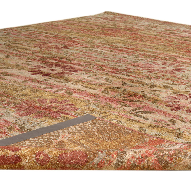 Pink Treillage Wool Silk Blend Rug