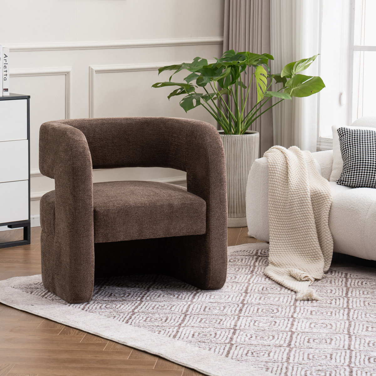 Sinel Full Assembled Upholstered Accent Chair For Living Room