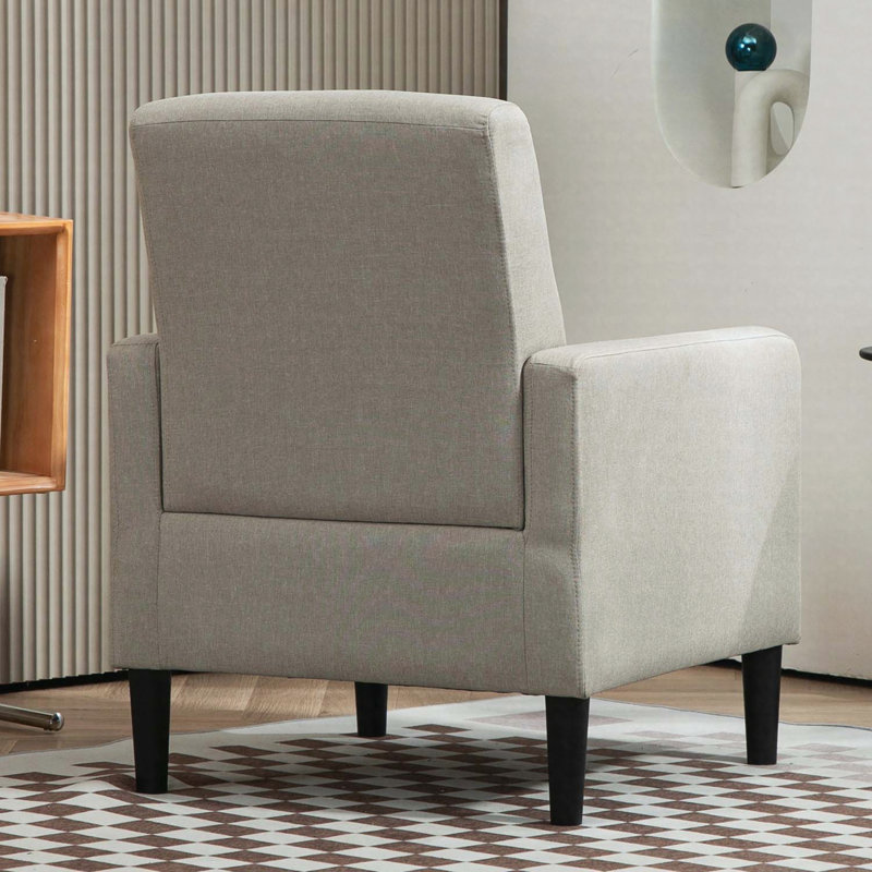 Fauteuil d'appoint en faux lin, Chameau clair