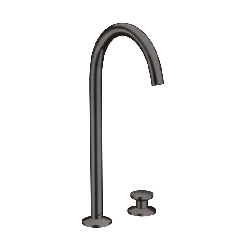 2-Hole Bathroom Sink Faucet, Brushed Black Chrome