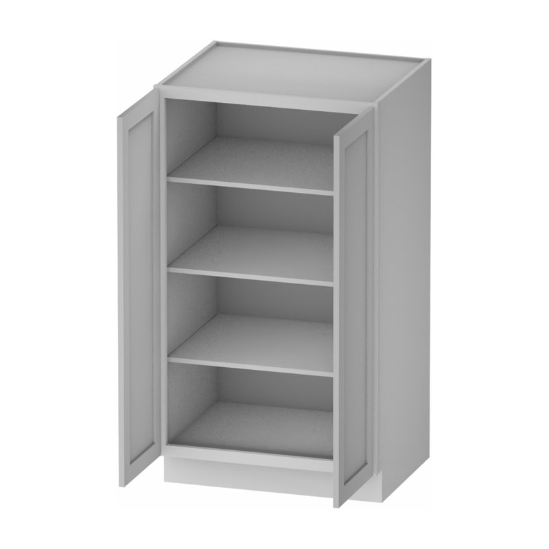 Armoire de rangement/haute Kindwood Eco Shaker 30 po L x 24 po P x 90 po H, en contreplaqué gris, prête à assembler, Gris