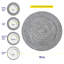 Ensemble de 6 napperons ronds en coton deux tons 15 po-116419606