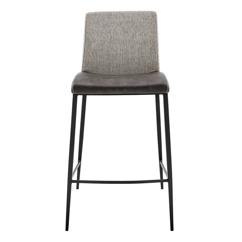 Tabouret de bar et de comptoir Shambrae, Tabouret de comptoir (siège d'une hauteur de 26 p, Gris foncé