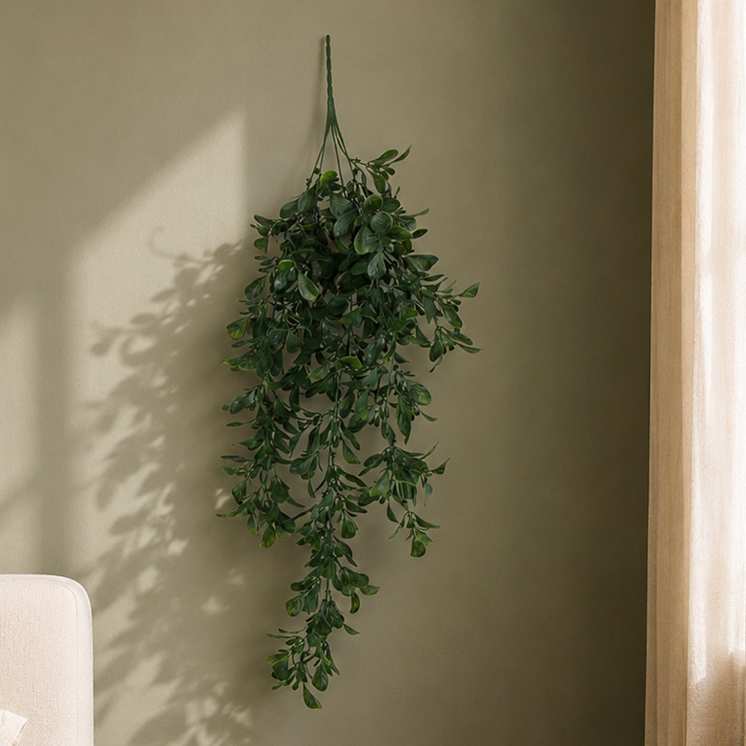Artificial Hanging Plants Fire / UV Resistant 68 cm H Faux Fern Plant