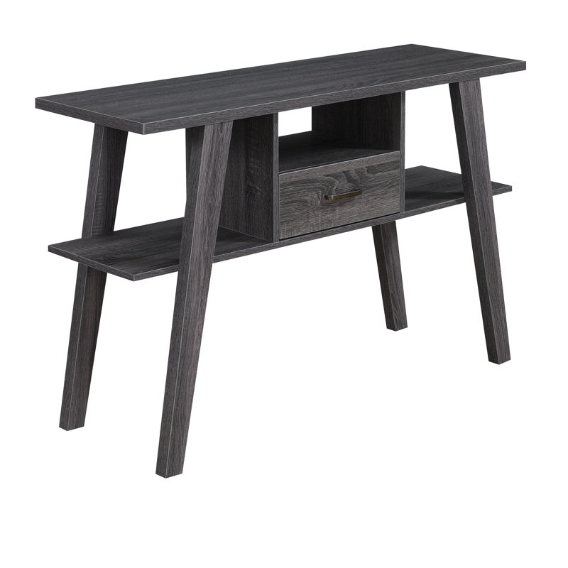 Console Sarh, Gris patiné, H 30 po x l 47,25 po x P 15,5 po