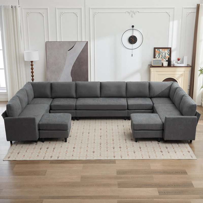 Canapé modulaire Dorch, Tissu sarcelle