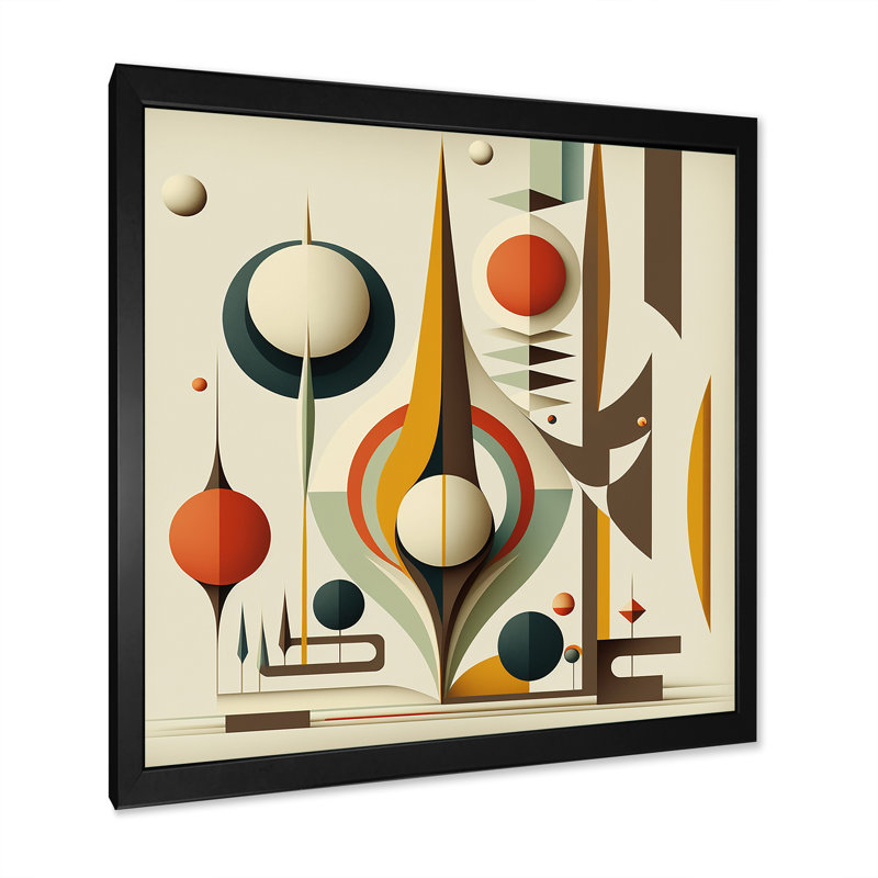 Impression rétro sur toile rétro Mid-century graphiques VI - Floater, H 24 po x l 24 po x P 1 po, Noir