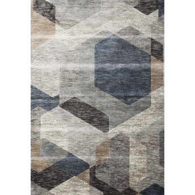 Area Rug 8x10 Geometric Gray , 95.94 In Width, 123.97 Depth 121 X 94 In, 36 Lb Weight