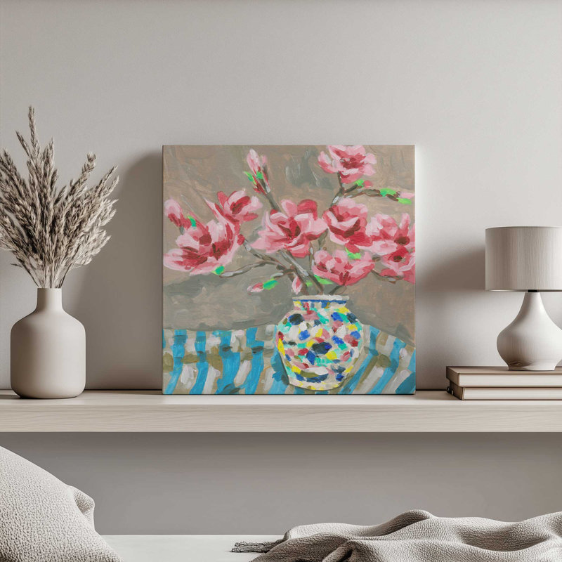 «Patchwork Pot II» par Melissa Wang, reproduction d'art sur toile, H 12 po x l 12 po