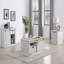 Console de style rustique blanc antique avec canapé et table d'appoint avec tiroirs
