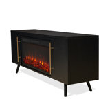 Morris 72" Mid-Century TV Stand with Electric Fireplace by Real Flame