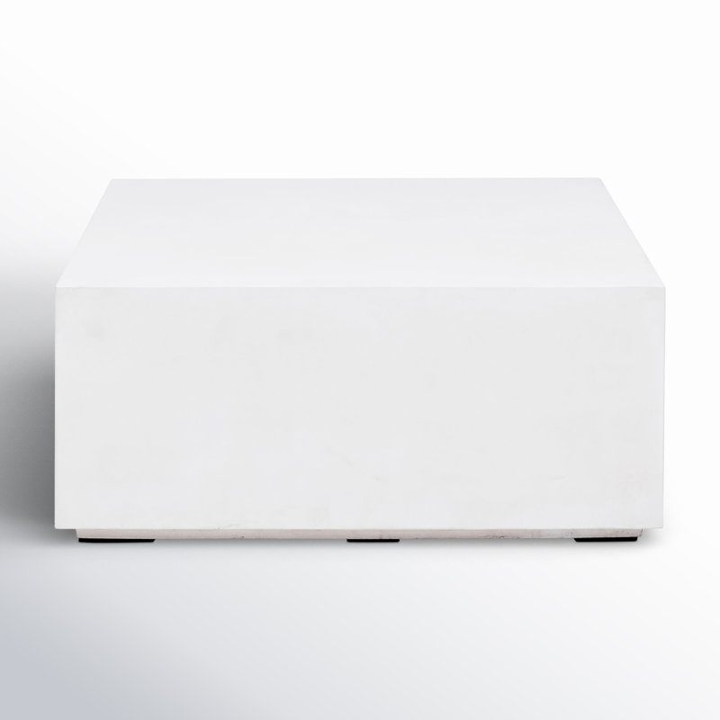 Mixx Bloc Coffee Table, White, 13.9" H x 36" W x 36" D