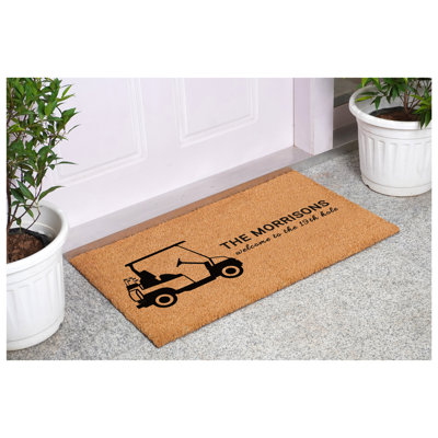 Personalized Golf Cart Doormat, 17"x29"