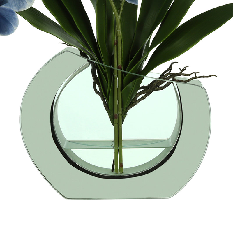 Orchid Floral Arrangement in Vase, Blue