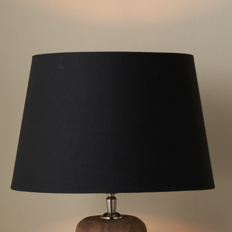 13.8 cm H Empire Cotton Blend Lamp Shade ( Screw On ), Black