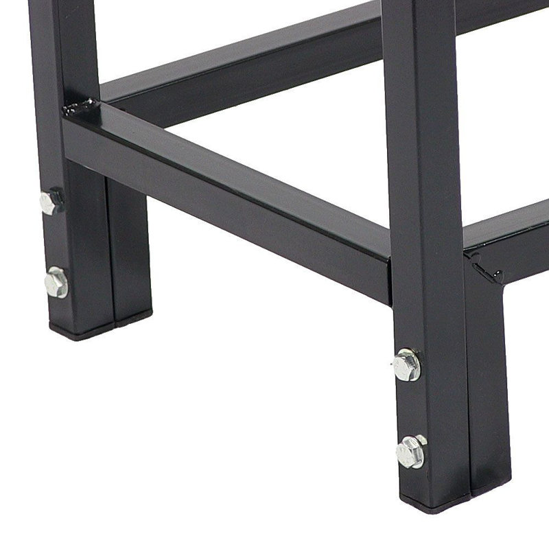 Black Steel Indoor/Outdoor Firewood Log Rack with Protective Cover