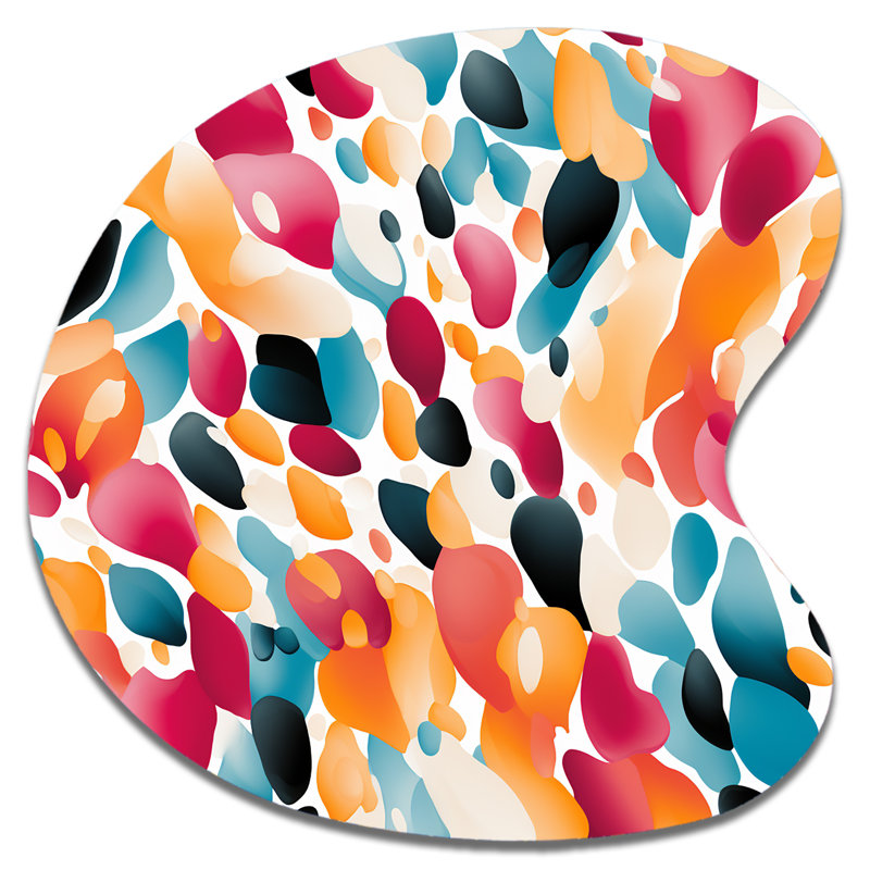 Cristyn - reproduction murale abstraite de forme unique en métal, impression d'art moderne en forme libre, H 27 po x l 27 po