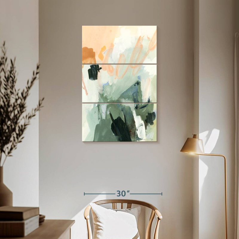 Mousse et pêche I, H 57 po x l 36 po