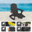 4-in-1 Multifunctional Folding Adirondack Rocking Chair with Retractable Ottoman(Set Of 2)-426933529