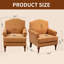 Chaise d'appoint moderne avec pieds en bois rétro et garniture cloutée-723411630-709474420-706573053