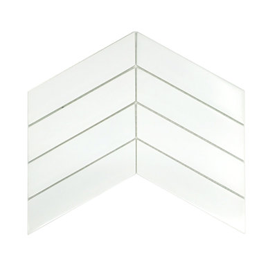 Concept™ 8" x 12" Glass Herringbone Mosaic Wall & Floor Tile