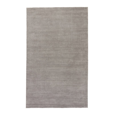 SAMPLE-Basis Handmade Wool/Silk Light Gray Area Rug - 1'6"x1'6"