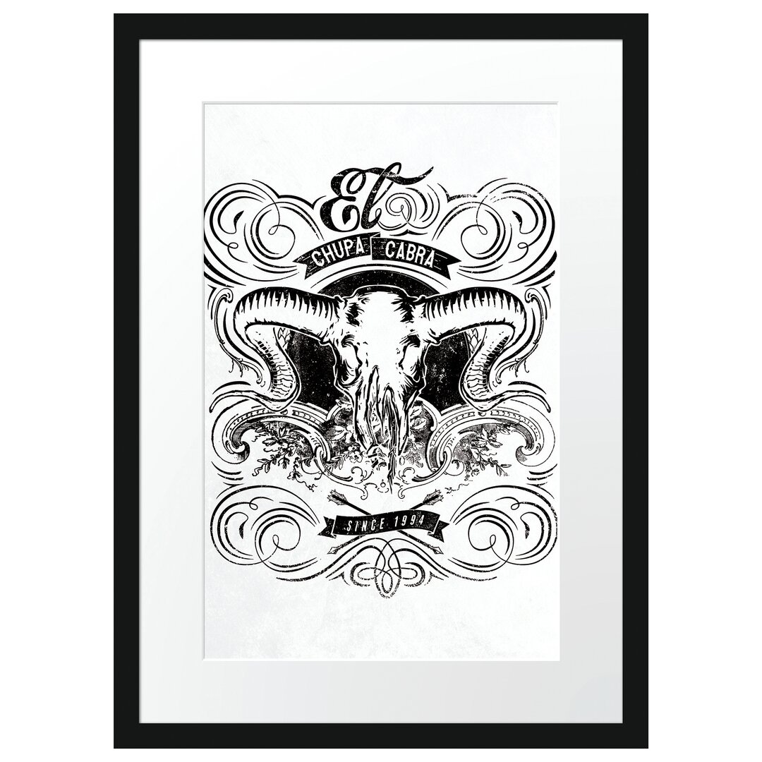 Gerahmtes Poster Chupacabra Skull Light