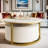 Orourke Round Nesting Coffee Table with Fluted Design and Drawers-1218767759