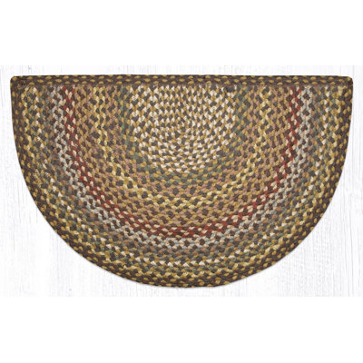  Hand-Braided Jute Slice Rug for Small Spaces 18"x29"