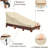 Heavy-Duty Outdoor Waterproof Furniture Cover With Sloped Design, 218 X 86 X 76/38 Cm, Beige