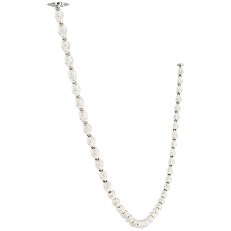 Collier 132 Chandelier, 140.5" H x 2" W x 2" D, Polished Nickel