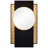 Modern Elegance Gold and Black Beveled Center Mirror Featuring a Black and Gold Foiled Iron Frame
