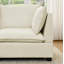 Comfy Cloud Couch Sectional 4 Seat Sofa with 2 Ottoman, Chenille Sofa Sleeper Deep Seat Sofa with Throw Pillows for Living Room(Beige White)-88756753