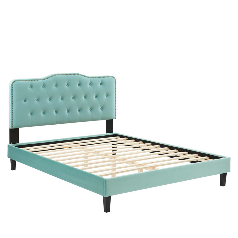 Modway Amber Platform Bed, Navy, Twin