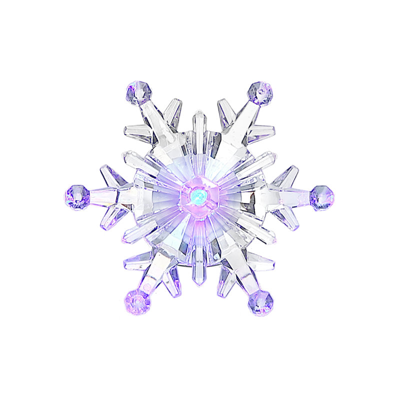 Ensemble de décoration flocon de neige en acrylique 4 pièces à DEL