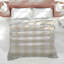 Édredon beige à motif vichy blanc-130659489
