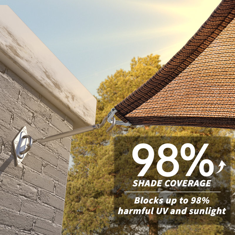 Voile d'ombrage Royal Shade Triangle Pro Ring, 18 pi x 18 pi x 18 pi, Brun