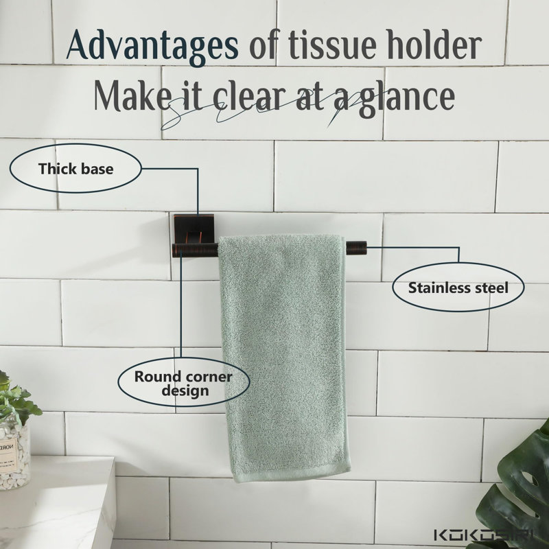 4 - Piece Bathroom Hardware Set, Matte Black