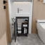 Meuble-lavabo compact compact avec évier en céramique, armoire de 16 po pour petits espaces