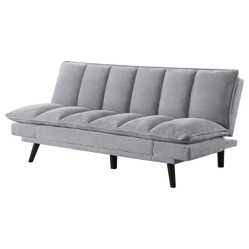Upholstered Tufted Convertible Sofa Bed, Gray