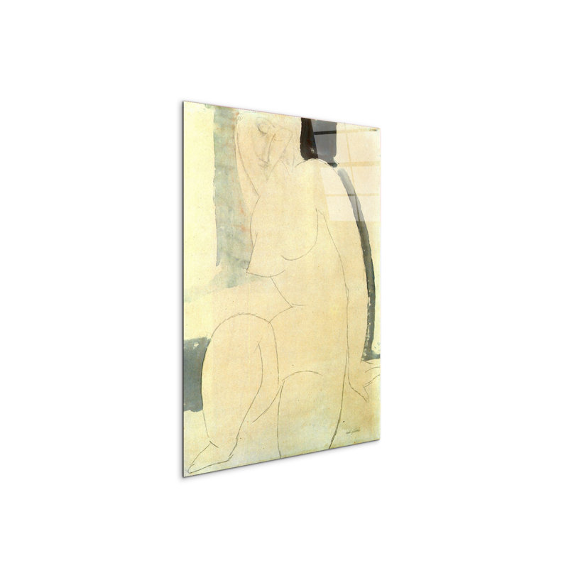 Female nude By Van Gogh Vincent 80cm H X 60cm W CrystalArt Material Acrylic Glass Effect, Frameless Panel Lightweight Ready to Hang