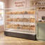 60 in. Floor Standing Bagel Bakery Display Case with 12 Baskets with Open Back and LED Lighting (KM-FDC-B12)