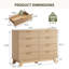 Lit plateforme en bois massif avec commode cannelée à 8 tiroirs en bois-1861521035-1862181241-1862181243