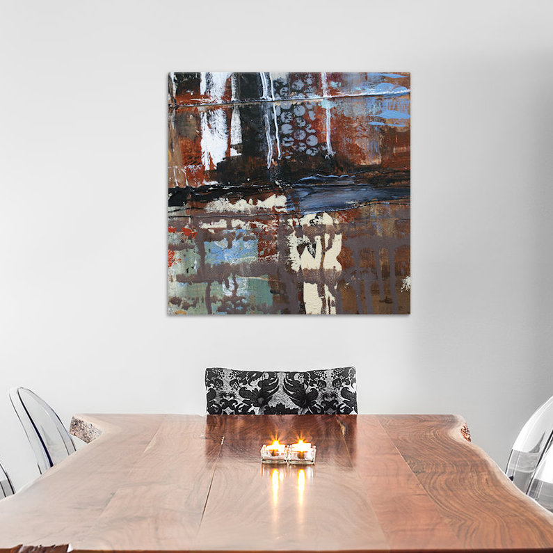 "busy street" , reproduction d’art sur toile tendue, H 12 po x l 12 po x P 0,75 po, Toile tendue, Pas de tapis