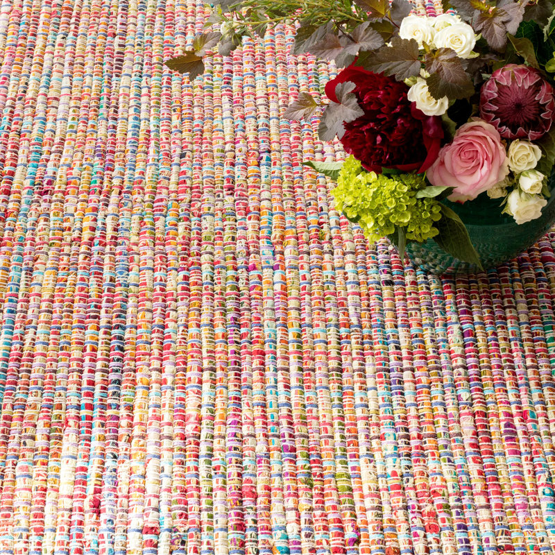 Vista Chindi Handwoven Cotton Rug, Rectangle 5' x 8'