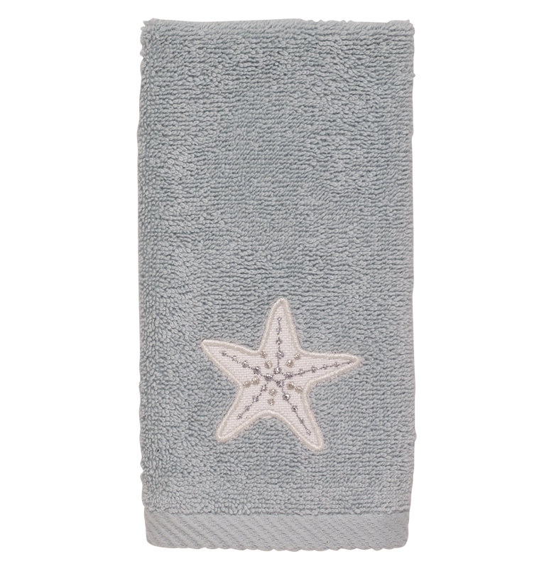 Sequin Shells 100% Cotton Fingertip Towel