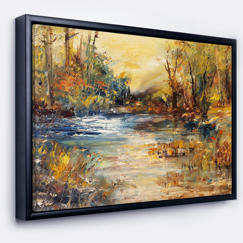 «Forest Stream», reproduction d'art sur toile Nature Stream - Stream in Forest, H 12 po x l 20 po x P 1 po