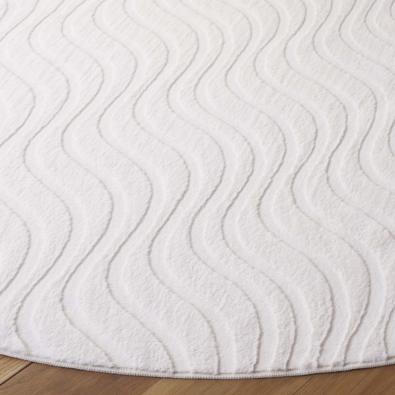 Ziannah Performance Machine Washable Geometric Rug, Round 6'